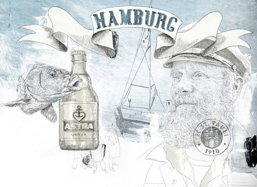 Illustration für die Hansestadt Hamburg